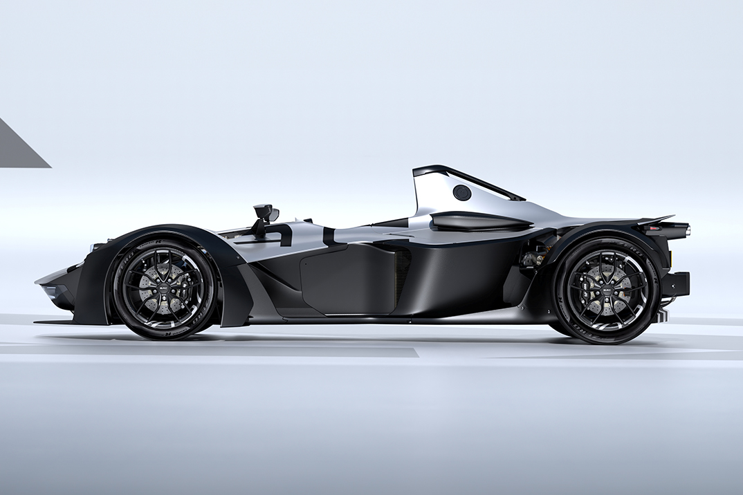 2024 BAC Mono track car in dynamic action