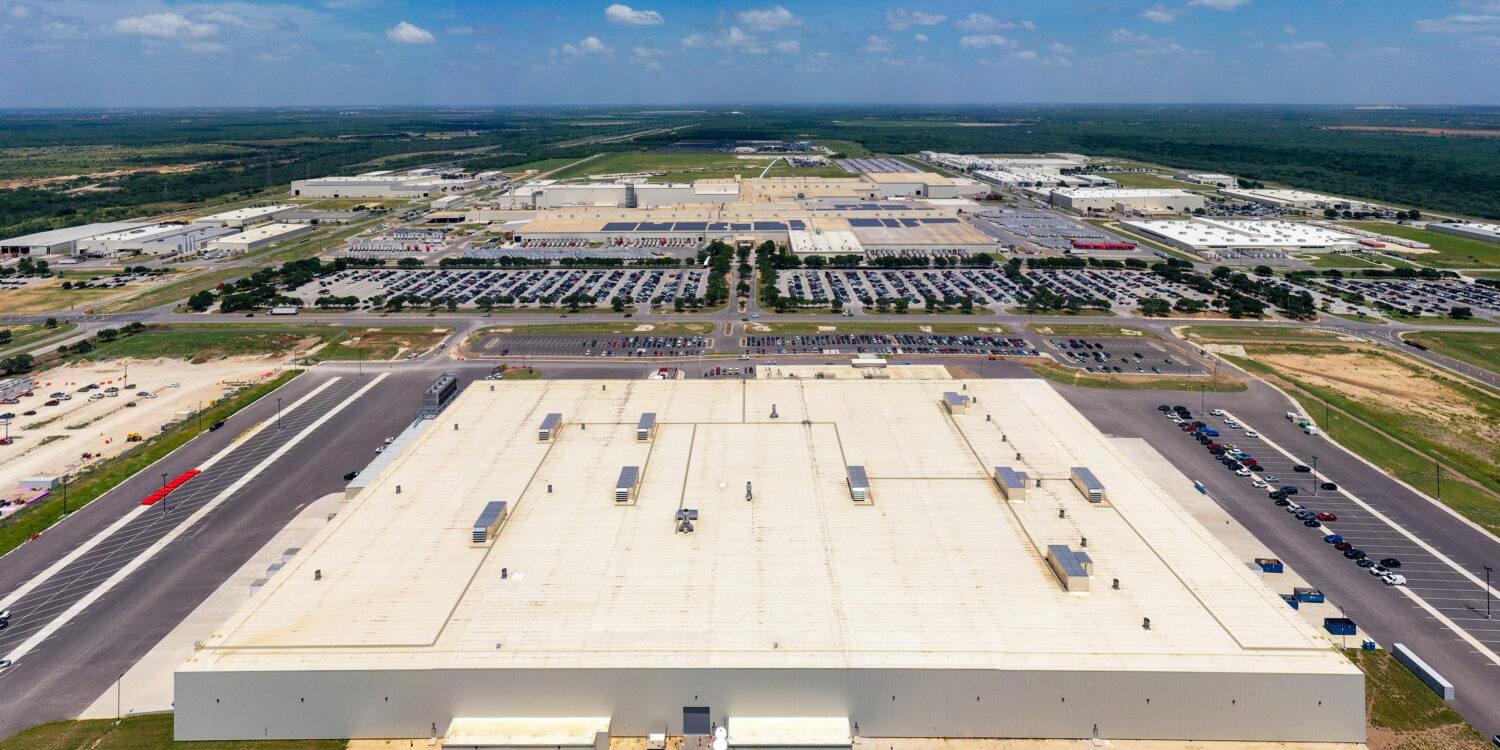 Official Toyota aerial image of the Toyota Texas campus with the new rear axle plant in the foreground