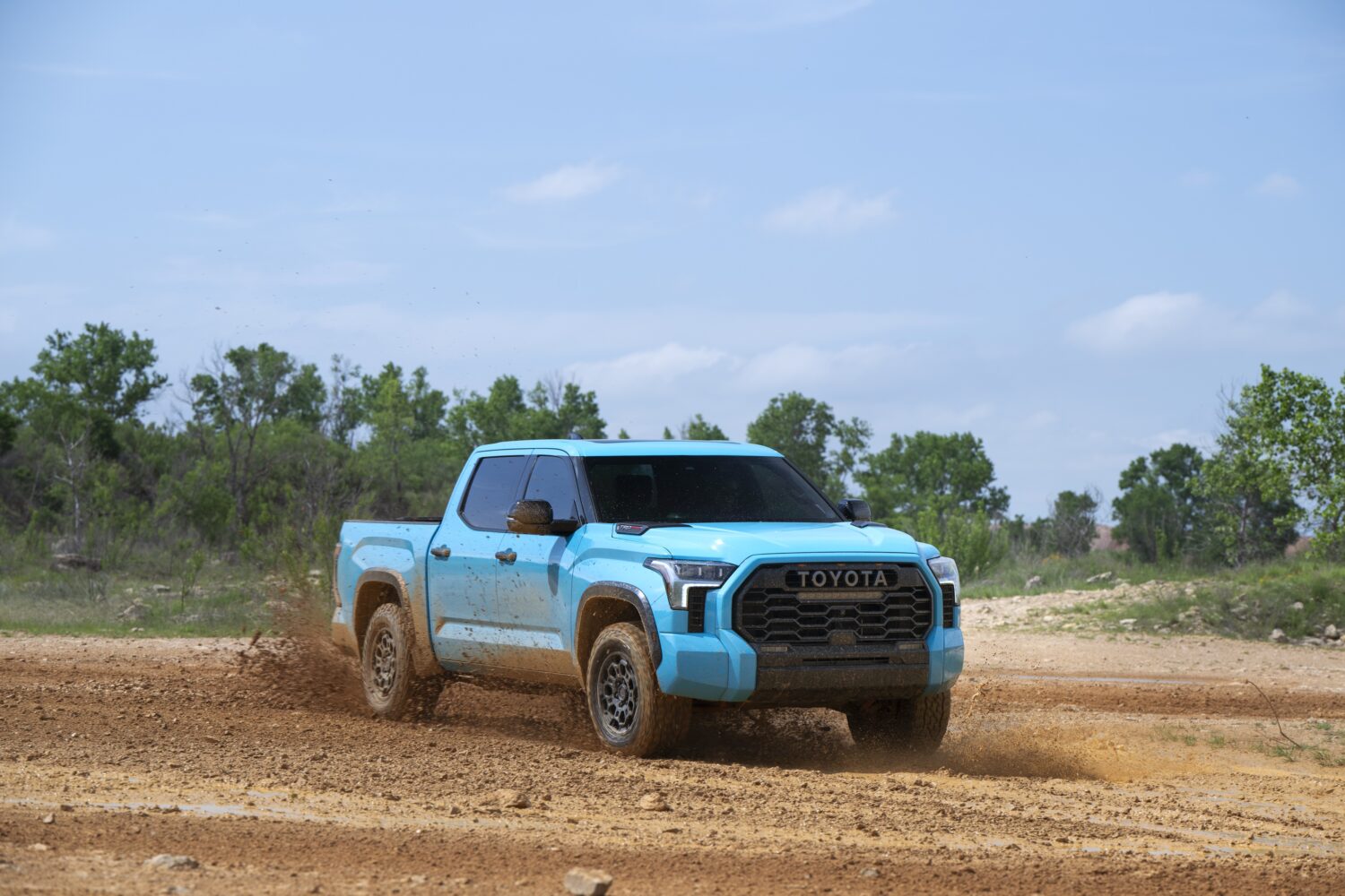 Official Toyota image of a 2026 Tundra TRD Pro driving through water