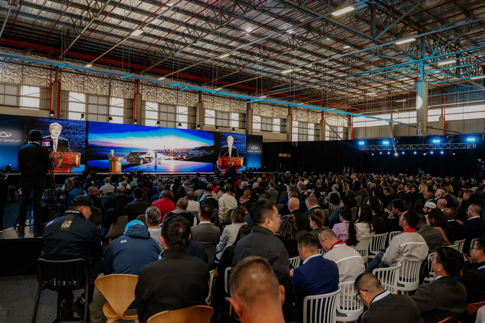 Guests attending the Chery Rosslyn plant opening ceremony inside the factory