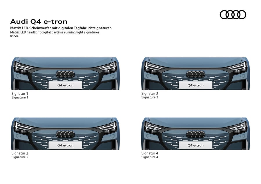 Audi Q4 e-tron digital light signature graphic