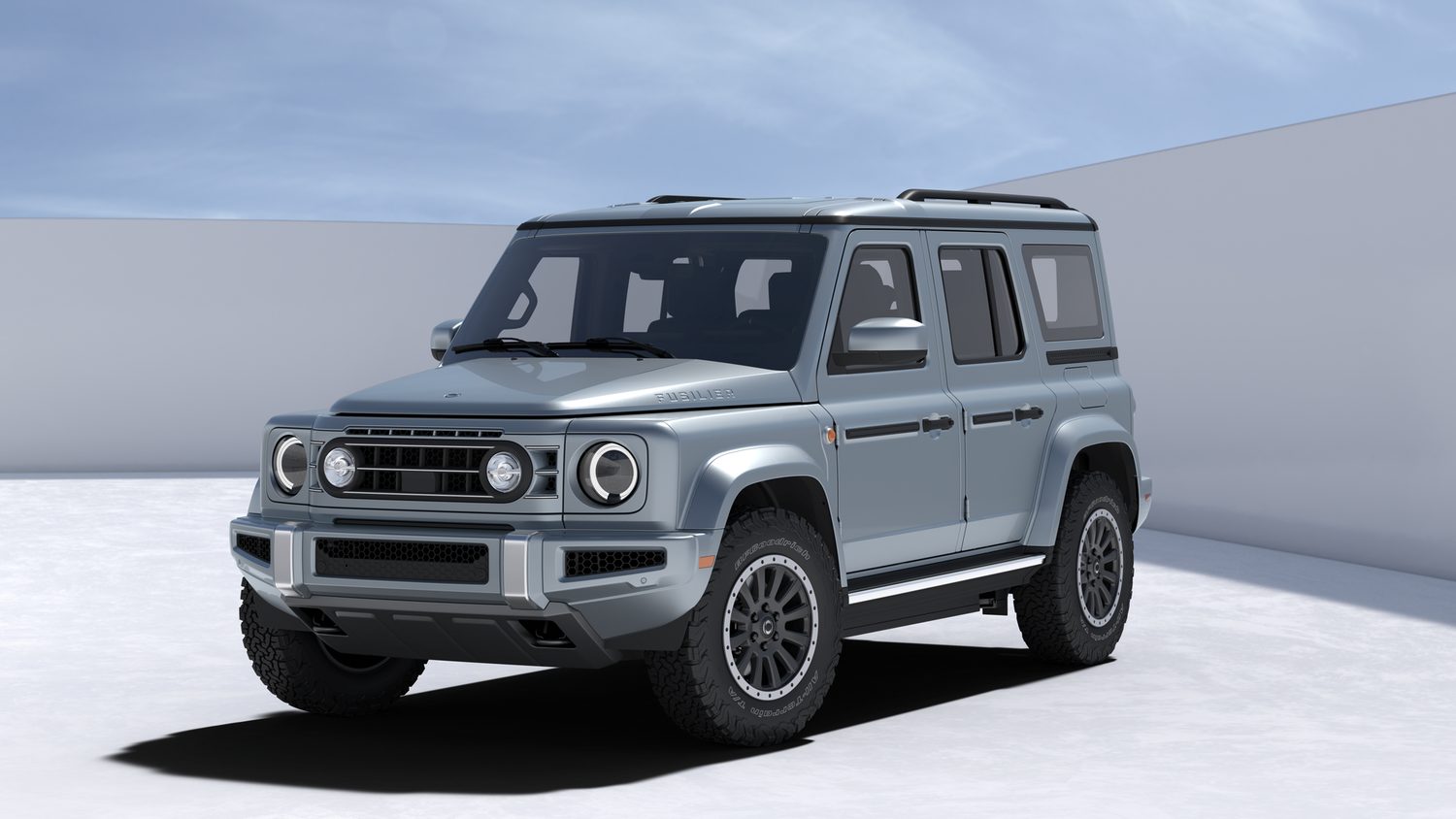 INEOS Fusilier front three-quarter official studio image in silver
