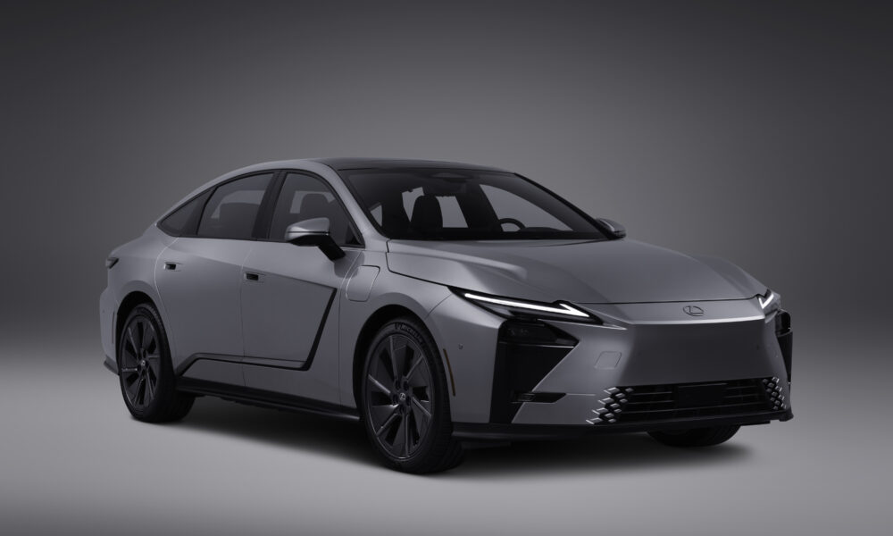 Lexus ES 500e electric luxury sedan representing the brand's first fully electric ES model